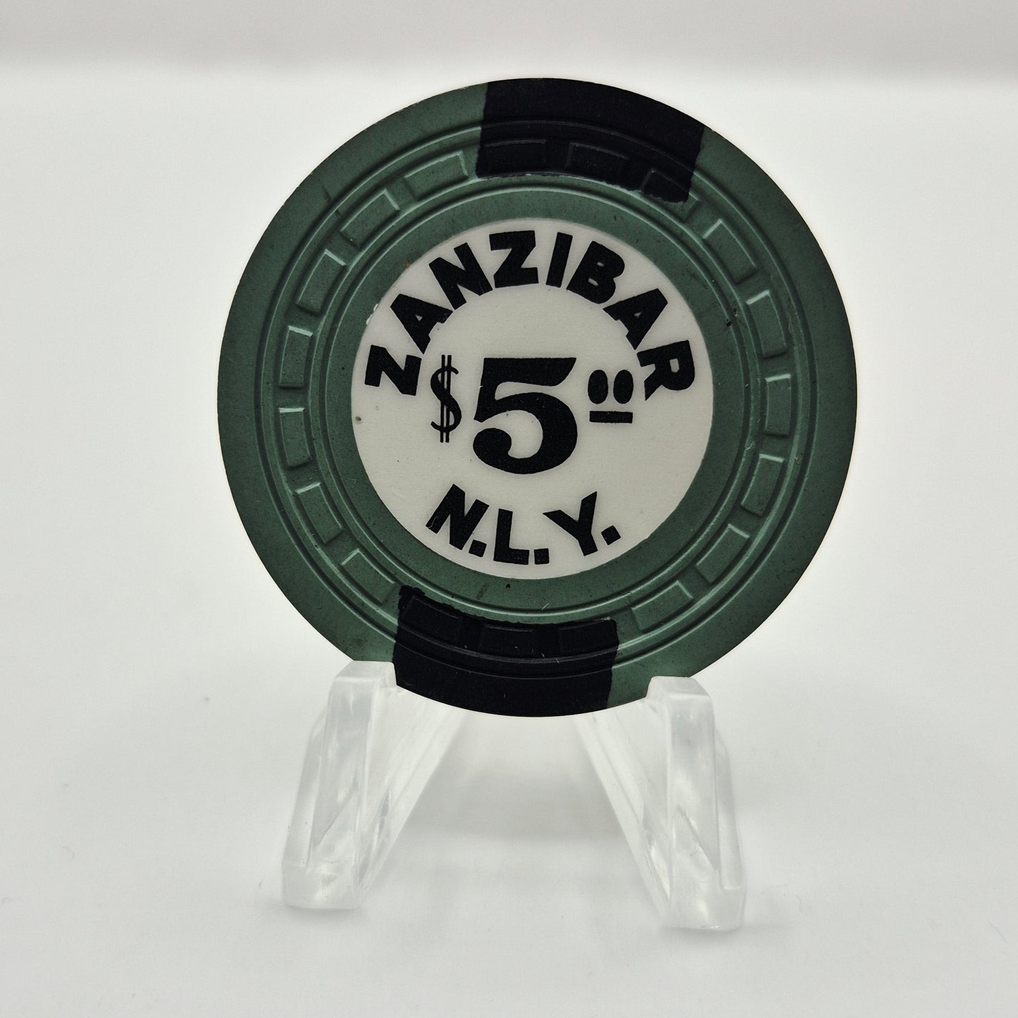 Zanzibar Casino Las Vegas Nevada 1962 $5 Casino Chip N6487.E 'ERROR NLY'
