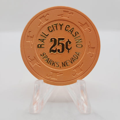 Rail City Casino Sparks Nevada 1997 $.25 Casino Chip V1348