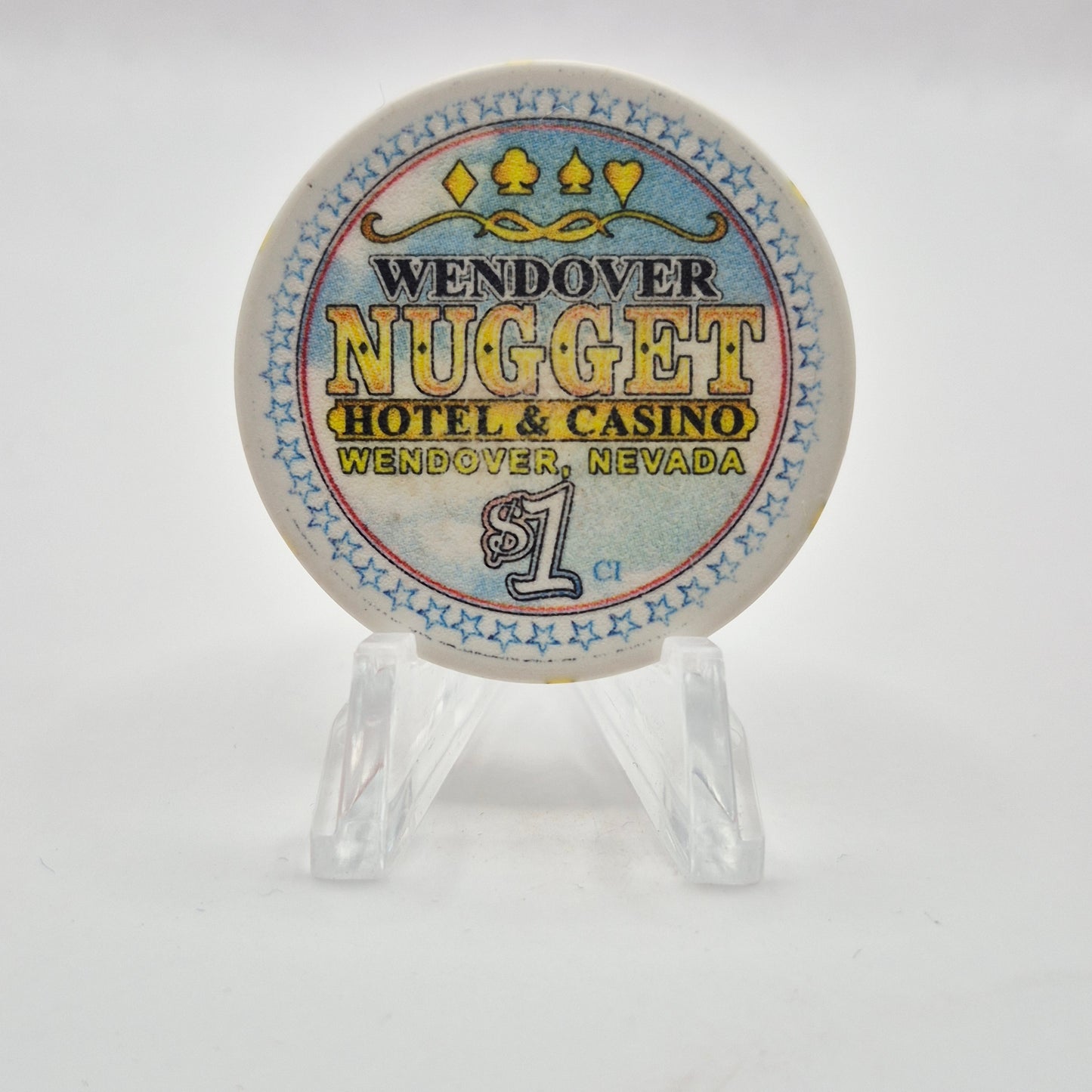 Wendover Nugget Hotel Casino Wendover Nevada 2004 $1 Chip E3857 *circulated