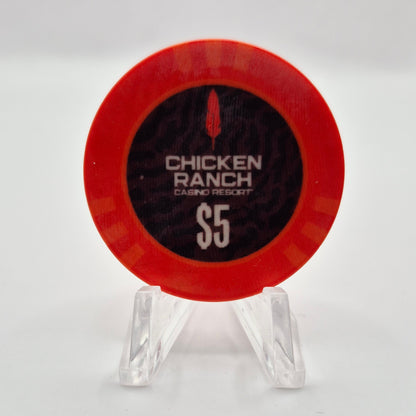 Chicken Ranch Casino Jamestown California $5 Casino Chip
