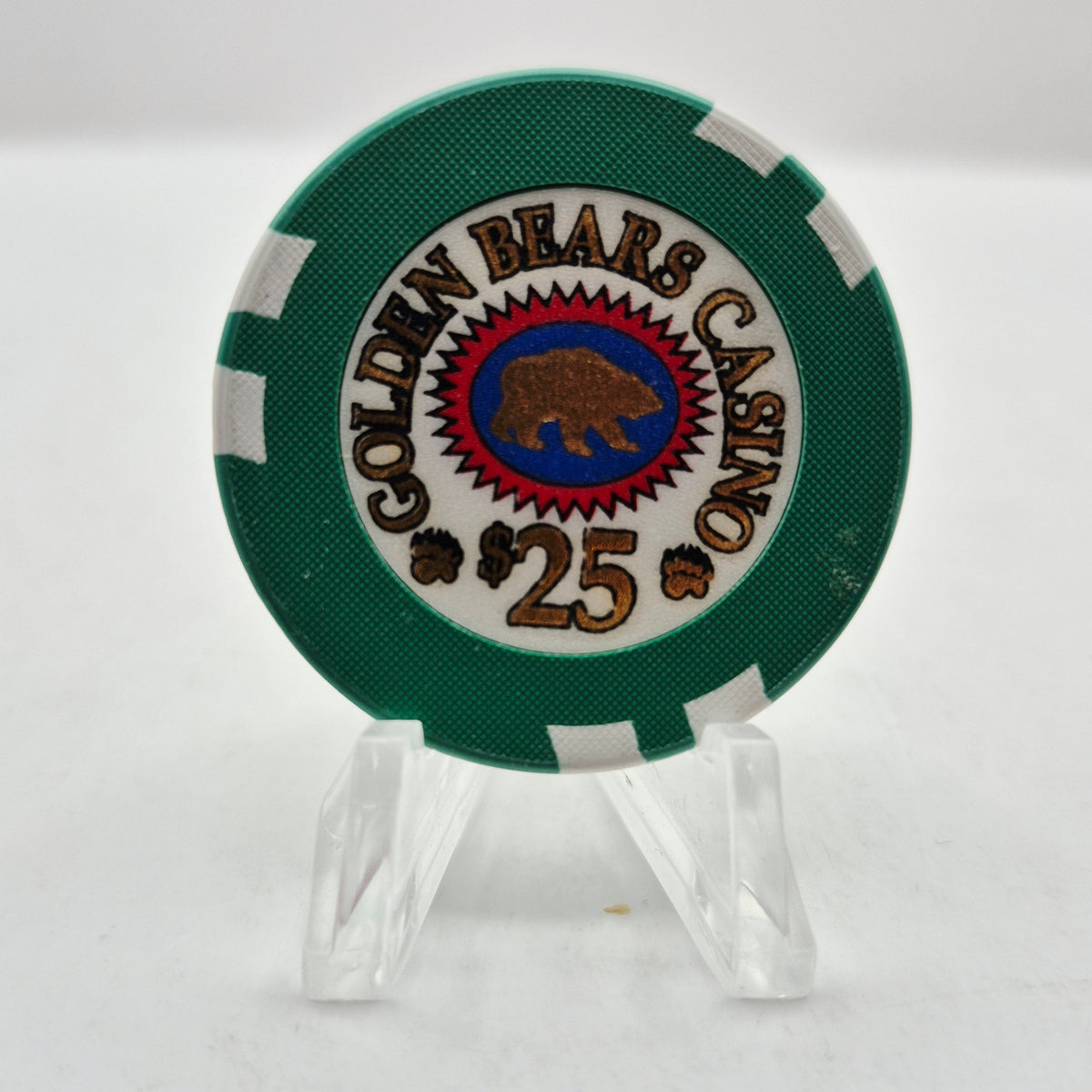 Golden Bears Casino Klamath California  "Collector's Chip" $25 Chip *Prototype?