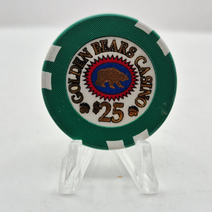 Golden Bears Casino Klamath California  "Collector's Chip" $25 Chip *Prototype?