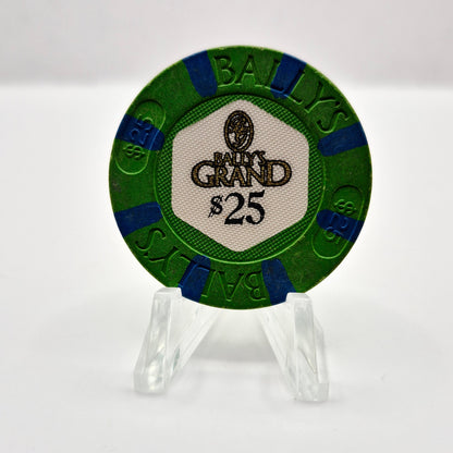 Bally's Grand Hotel Casino Atlantic City New Jersey $25 Casino Chip CG043788