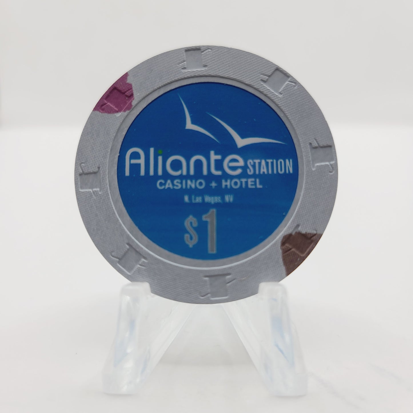 Aliante Station Casino Las Vegas Nevada 2008 $1 Casino Chip E8715