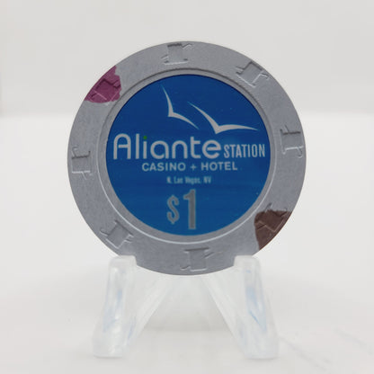 Aliante Station Casino Las Vegas Nevada 2008 $1 Casino Chip E8715