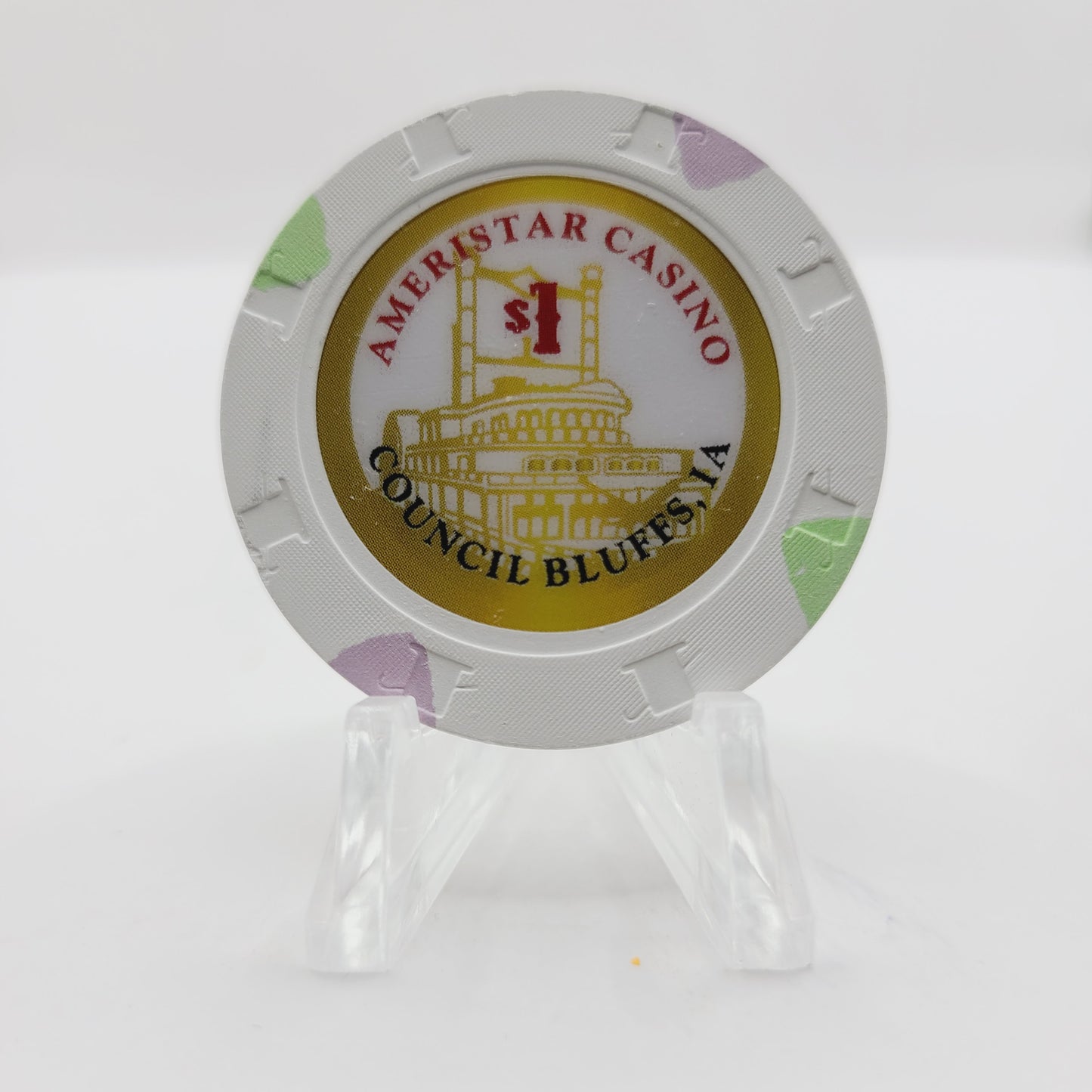 Ameristar Riverboat Hotel Casino Council Bluffs Iowa 2022 $1 Casino Chip