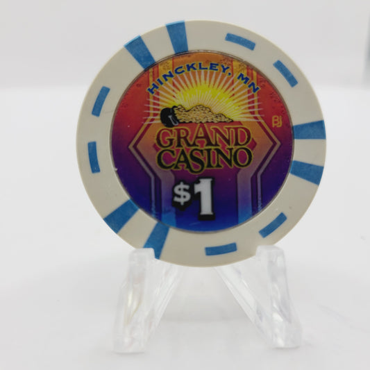 Grand Hotel Casino Hinckley Minnesota $1 Casino Chip