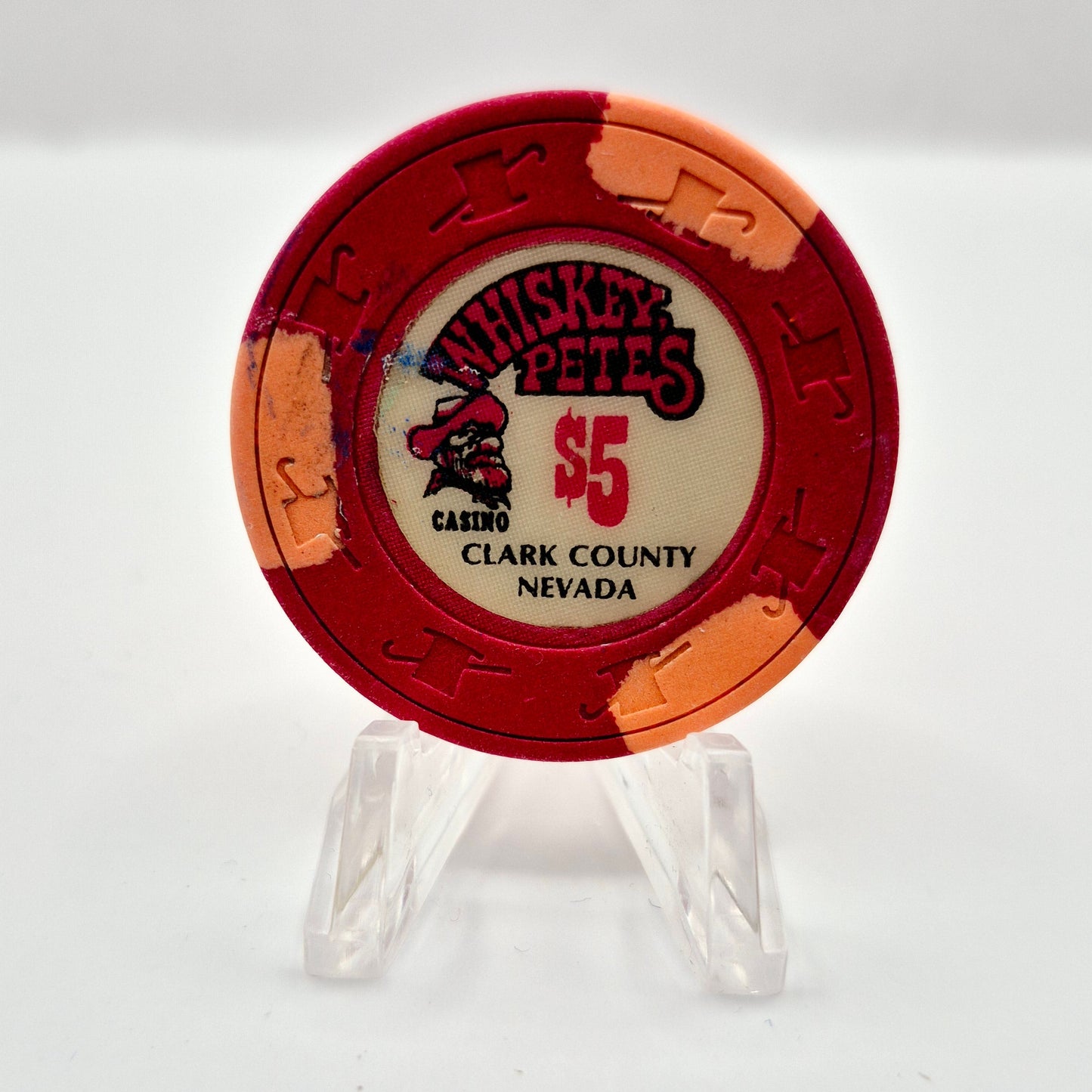 Whiskey Pete's Primm Nevada 1980 $5 Casino Chip N1251 *Circulated