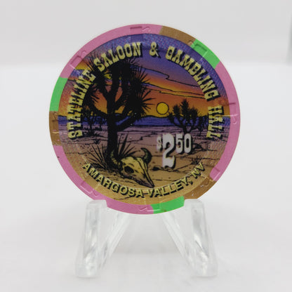 Stateline Saloon Casino Amargosa Valley Nevada 1996 $2.50 Casino chip V3461