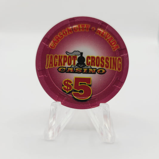 Jackpot Crossing Casino Carson City Nevada 2013 $5 Casino Chip D0984