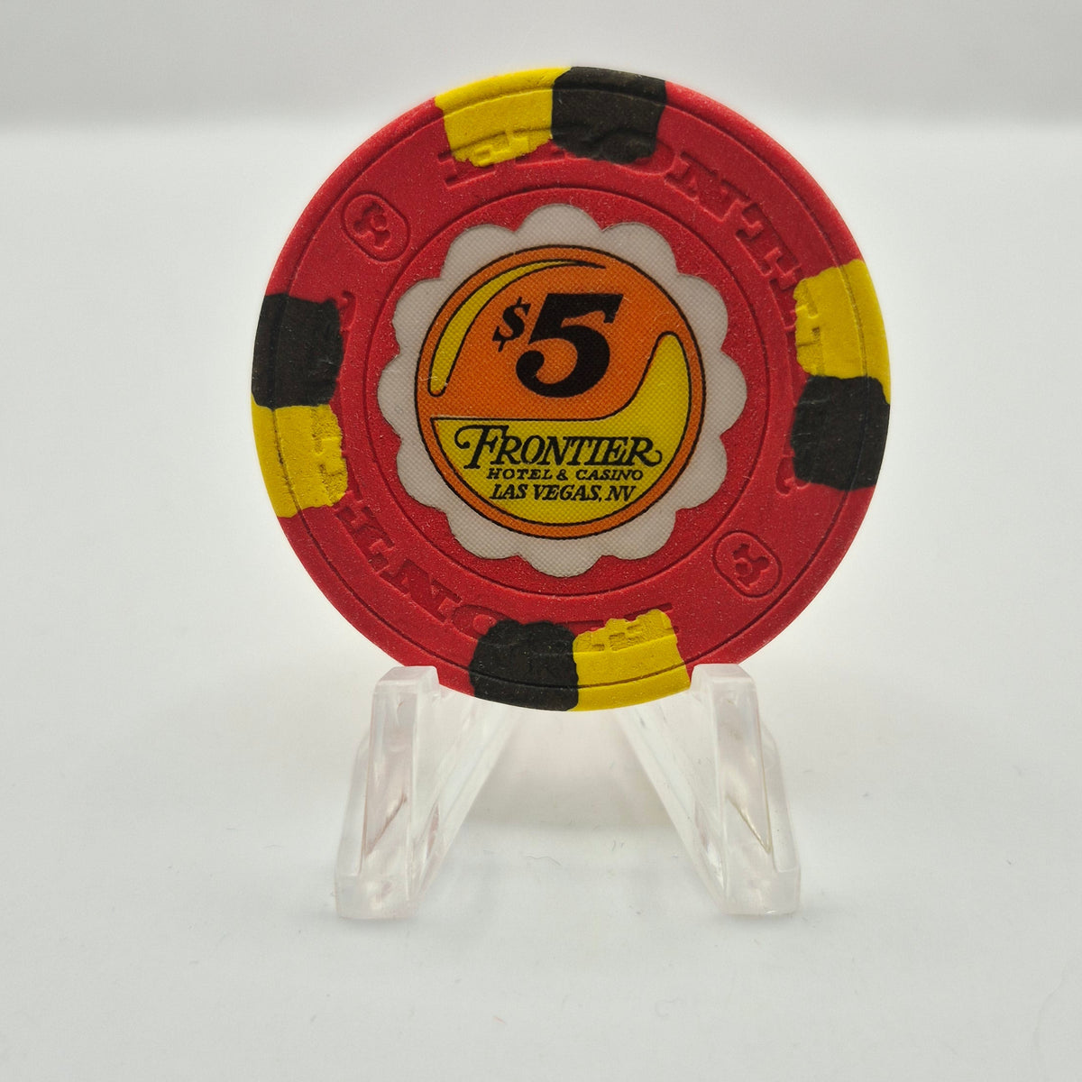 Frontier Hotel Casino Las Vegas Nevada 1992 $5 Casino Chip N1680.1 *Circulated