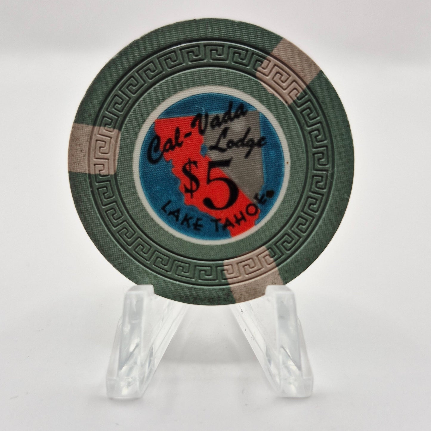 Cal-Vada Lodge Lake Tahoe Nevada 1948 $5 Casino Chip N7043