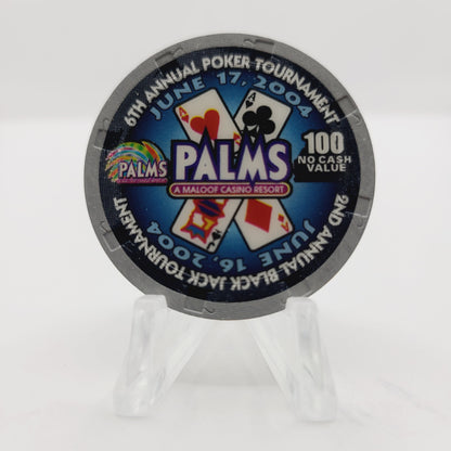 Palms Hotel Casino Las Vegas Nevada "2004 6th Annual Poker Tournament" 100 NCV Chip E3418