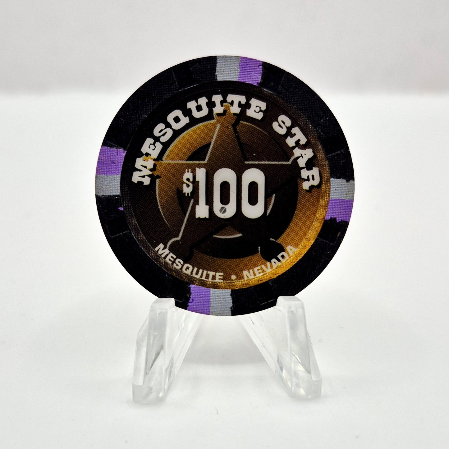 Mesquite Star Hotel Casino Mesquite Nevada 1998 $100 Casino Chip E7215