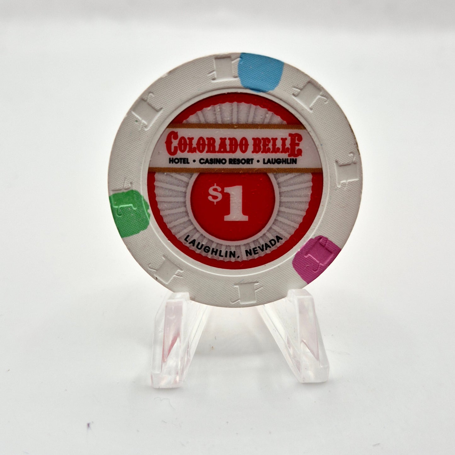 Colorado Belle Casino Laughlin Nevada 2016 $1 Casino Chip D2388 "SHARP"