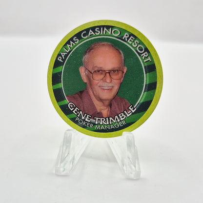 Palms Hotel Casino Las Vegas Nevada 'Gene Trimble Poker Manager Business Card' Casino Chip CG207966