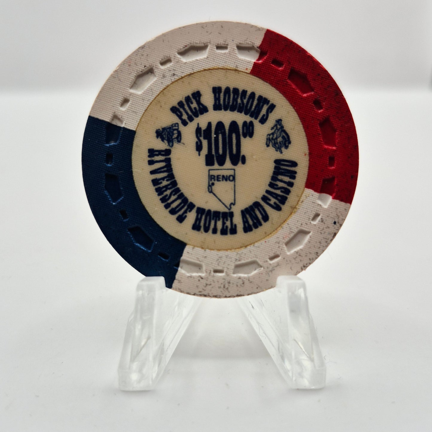 Riverside Hotel Casino "Pick Hobson's" Reno Nevada 1978 $100 Casino Chip  N7800