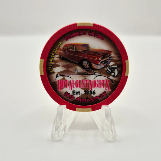 Bonanza Casino Reno Nevada 2016 'Hot August Nights' $5 Casino Chip