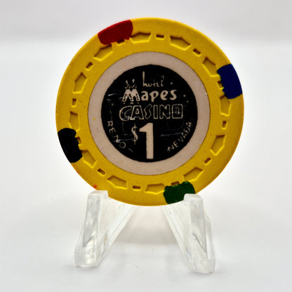Mapes Hotel Casino Reno Nevada 1964 $1 Casino chip N5233 'BB Stamped in one side'