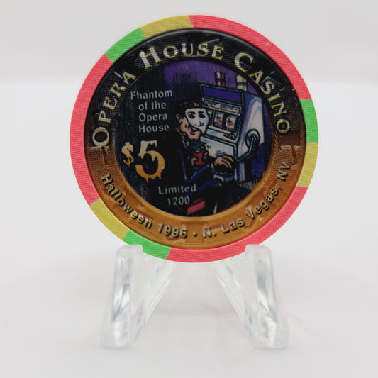 Opera House Casino Las Vegas Nevada Halloween 1996 $5 Casino Chip N8903 LMT 1200