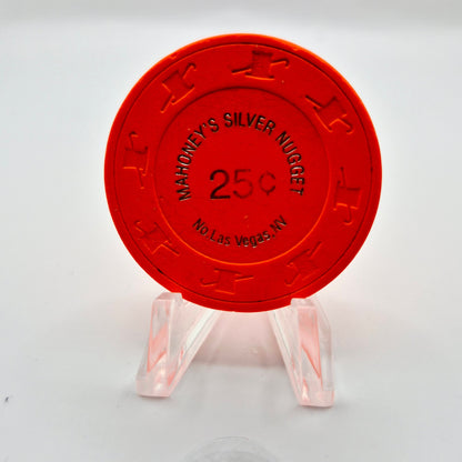 Mahoney's Silver Nugget Casino Las Vegas Nevada 1993 $.25Casino Chip N7828 *Circulated