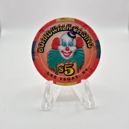 Boardwalk Casino Las Vegas Nevada 1998 $5 Casino Chip N9959