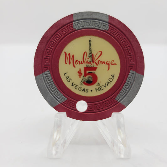 Moulin Rouge Casino Las Vegas Nevada 1955 $5 Casino Chip N1943.C