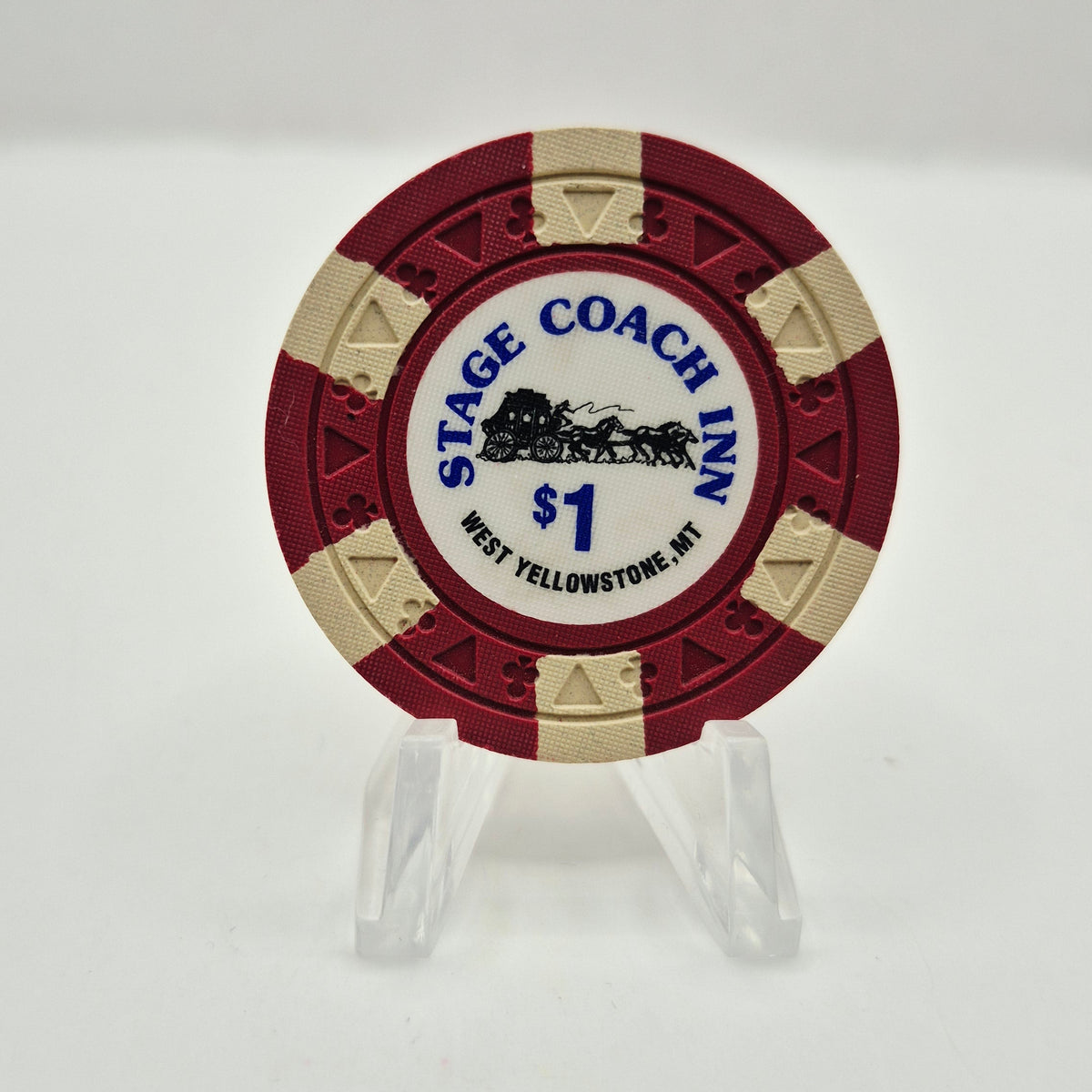 Stagecoach Inn Card Room West Yellowstone Montana $1 Casino Chip *Uncirculated