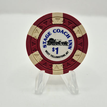 Stagecoach Inn Card Room West Yellowstone Montana $1 Casino Chip *Uncirculated