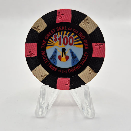 Sierra Springs Casino Big Pine California $100 Casino Chip