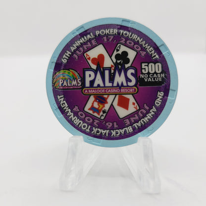 Palms Hotel Casino Las Vegas Nevada 2004 "6th Annual Poker Tournament" 500 NCV Casino Chip E3414