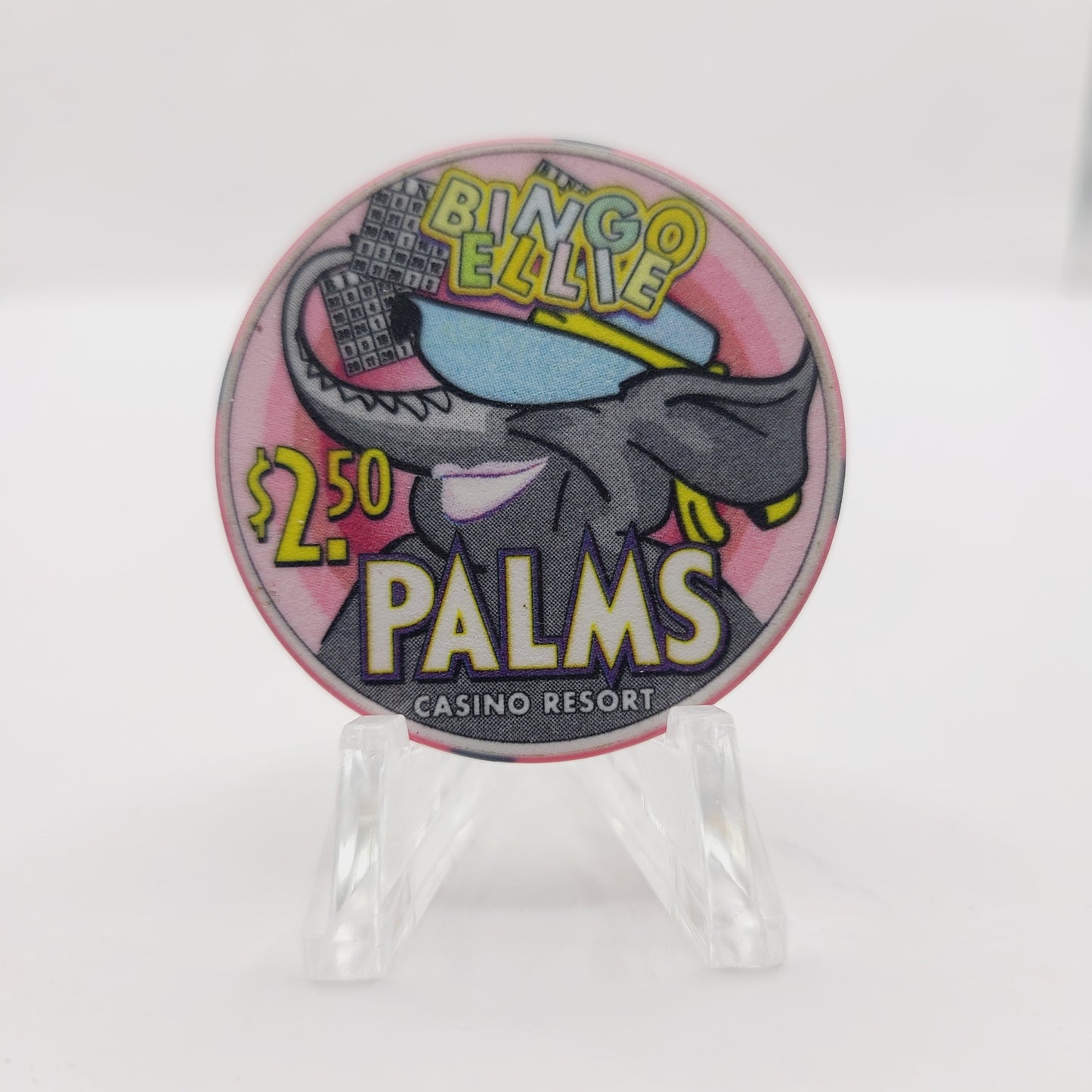 Palms Hotel Casino Las Vegas Nevada 2002 "Bingo Ellie" $2.50 Casino Chip E1921 LTD 3000