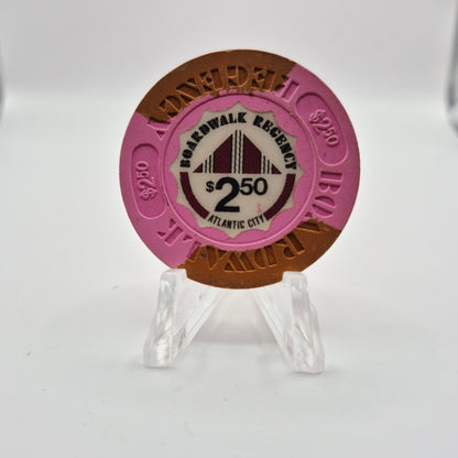 Boardwalk Regency (Caesars) Hotel Casino Atlantic City New Jersey $2.50 Casino Chip CG043794