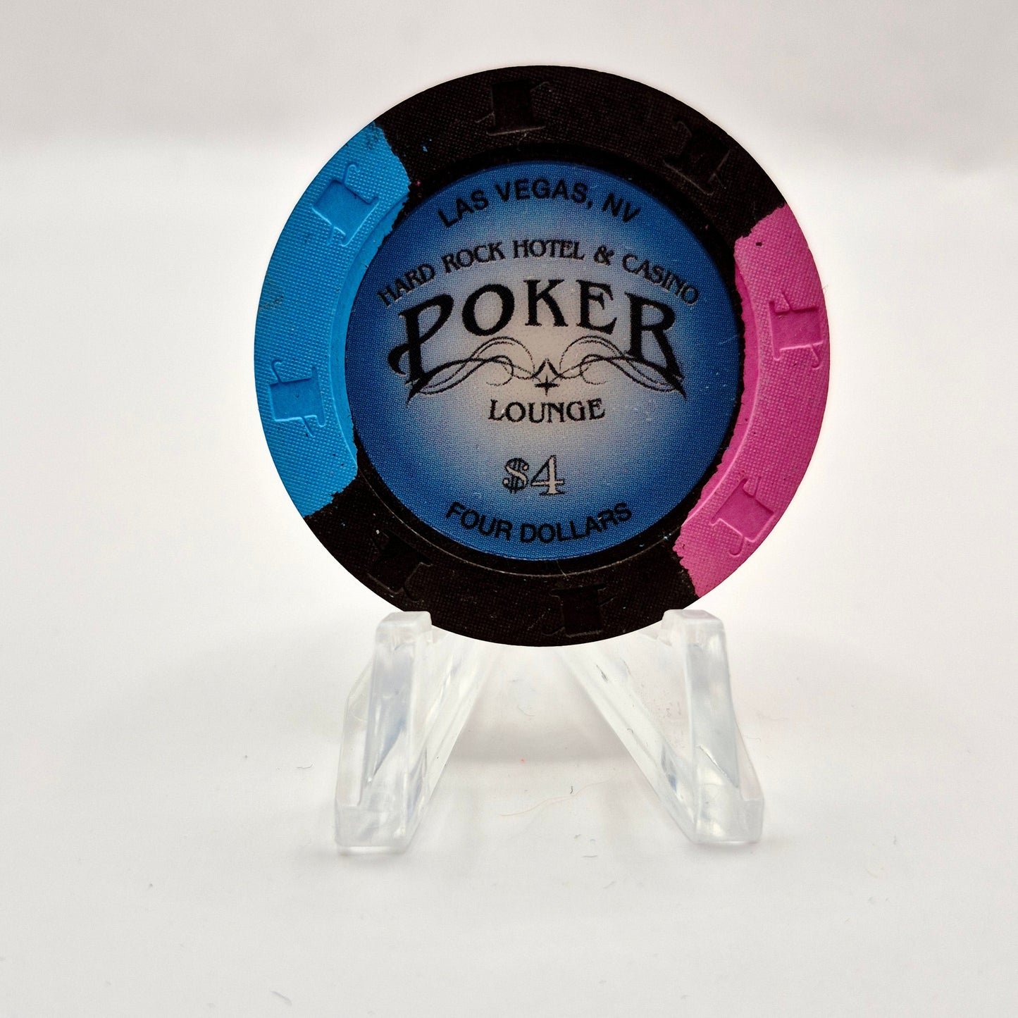 Hard Rock Hotel Casino Las Vegas Nevada 2008 $4 Casino "Poker Lounge" Chip E7422