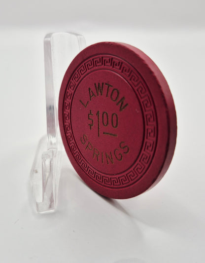 Lawton Springs Casino Reno Nevada $1 Casino Chip 1930's N6847