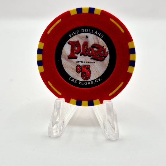 Plaza Hotel Casino Las Vegas Nevada 2026 $5 Casino Chip D3998