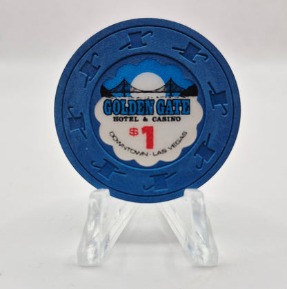 Golden Gate Hotel Casino Las Vegas Nevada 1997 $1 Casino Chip N8450 *VERY SHARP*