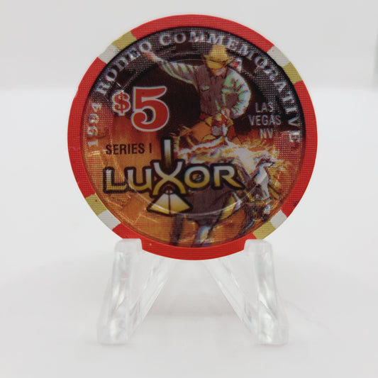 Luxor Hotel Casino Las Vegas Nevada 1994 Rodeo $5 Casino Chip N2653