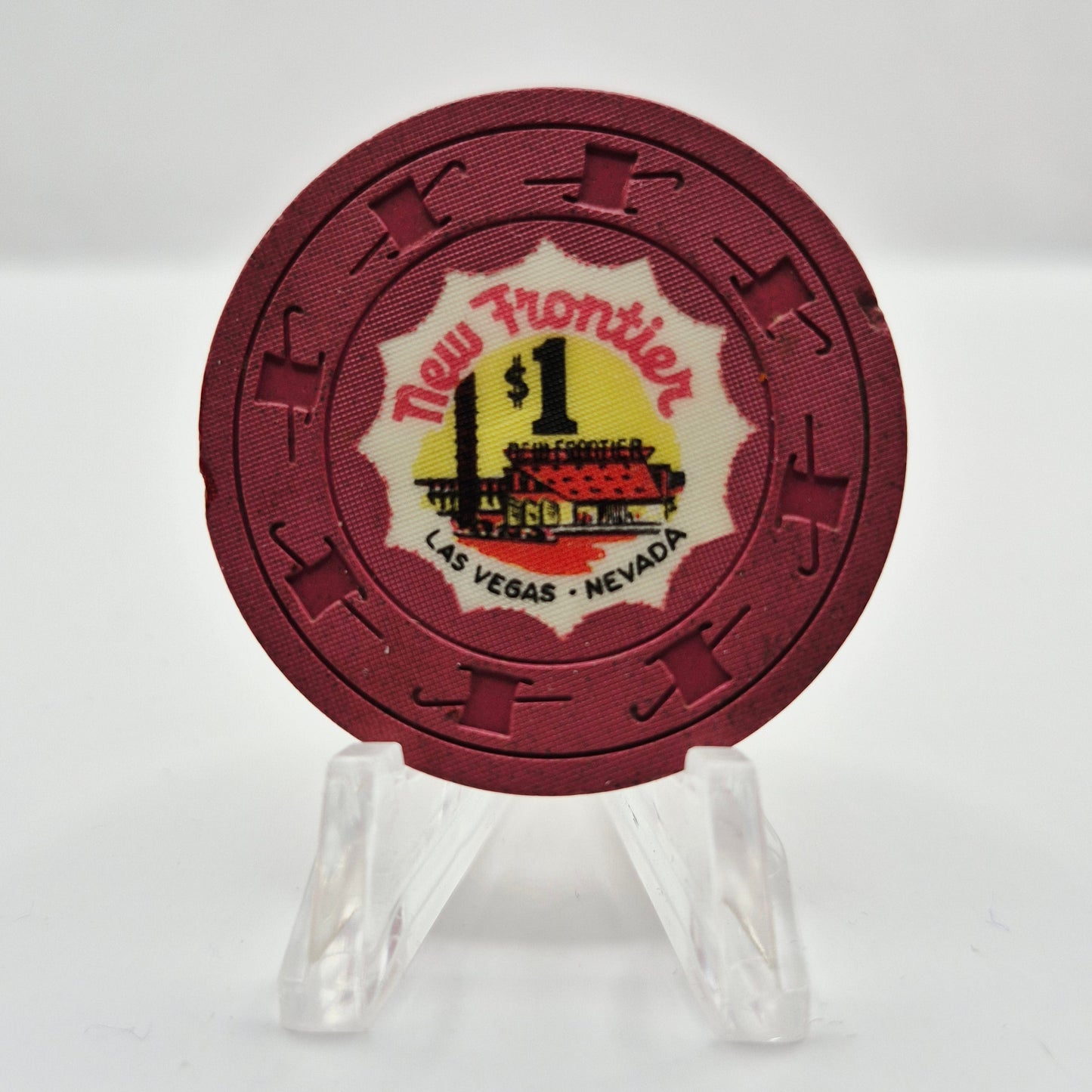 New Frontier Las Vegas Nevada 1959  $1 Casino Chip N1673 * Damage on edge