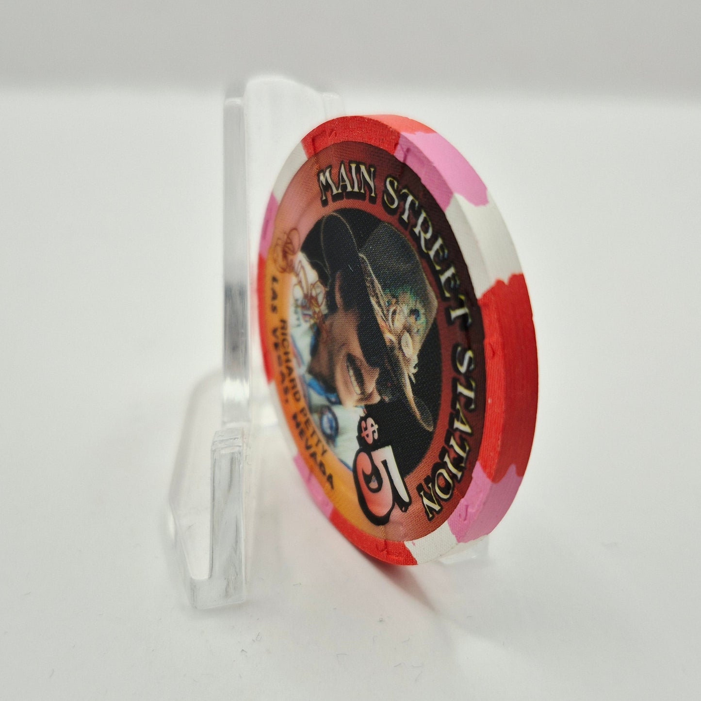 Main Street Station Hotel Casino Las Vegas Nevada 1999 'Richard Petty' $5 Casino Chip V2929