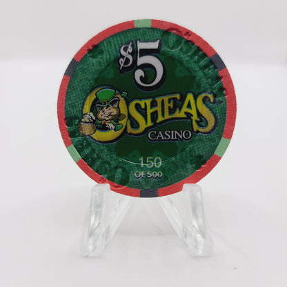 O'Shea's Casino Las Vegas Nevada 2001 "Saint Patrick's Day" $5 Casino Chip V9316 LTD 750