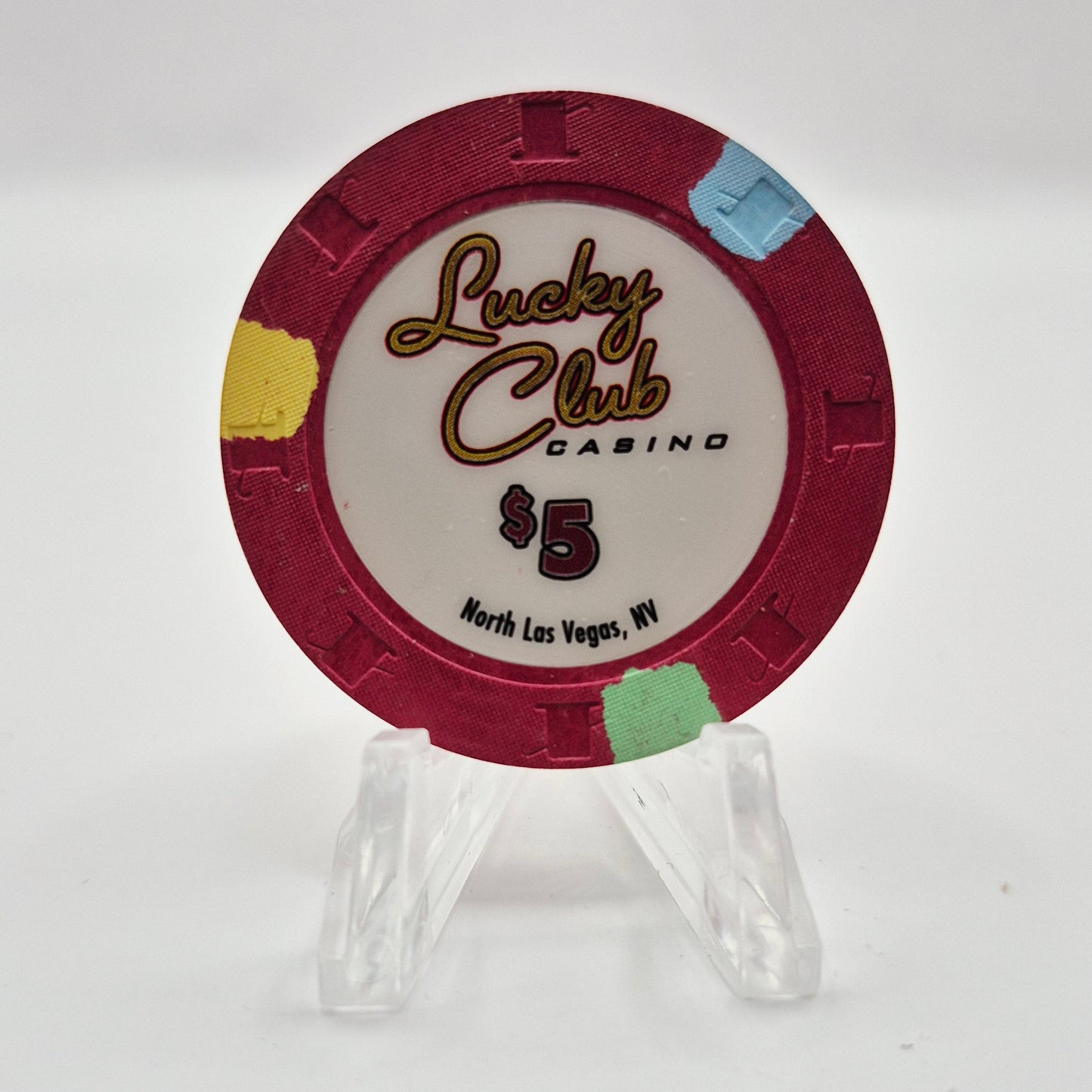 Lucky Club Casino Las Vegas Nevada 2008 $5 Casino Chip E8536