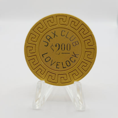 Jax Club Casino Lovelock Nevada 1980's $2 Casino Chip N5737