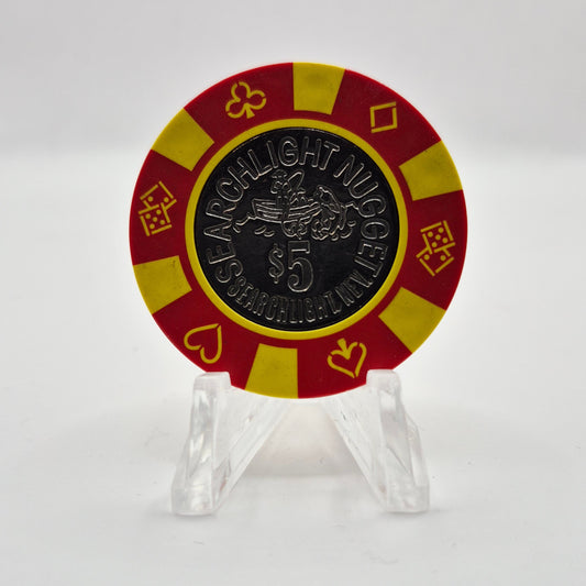 Searchlight Nugget Casino Searchlight Nevada 1980 $5 Casino Chip N2135