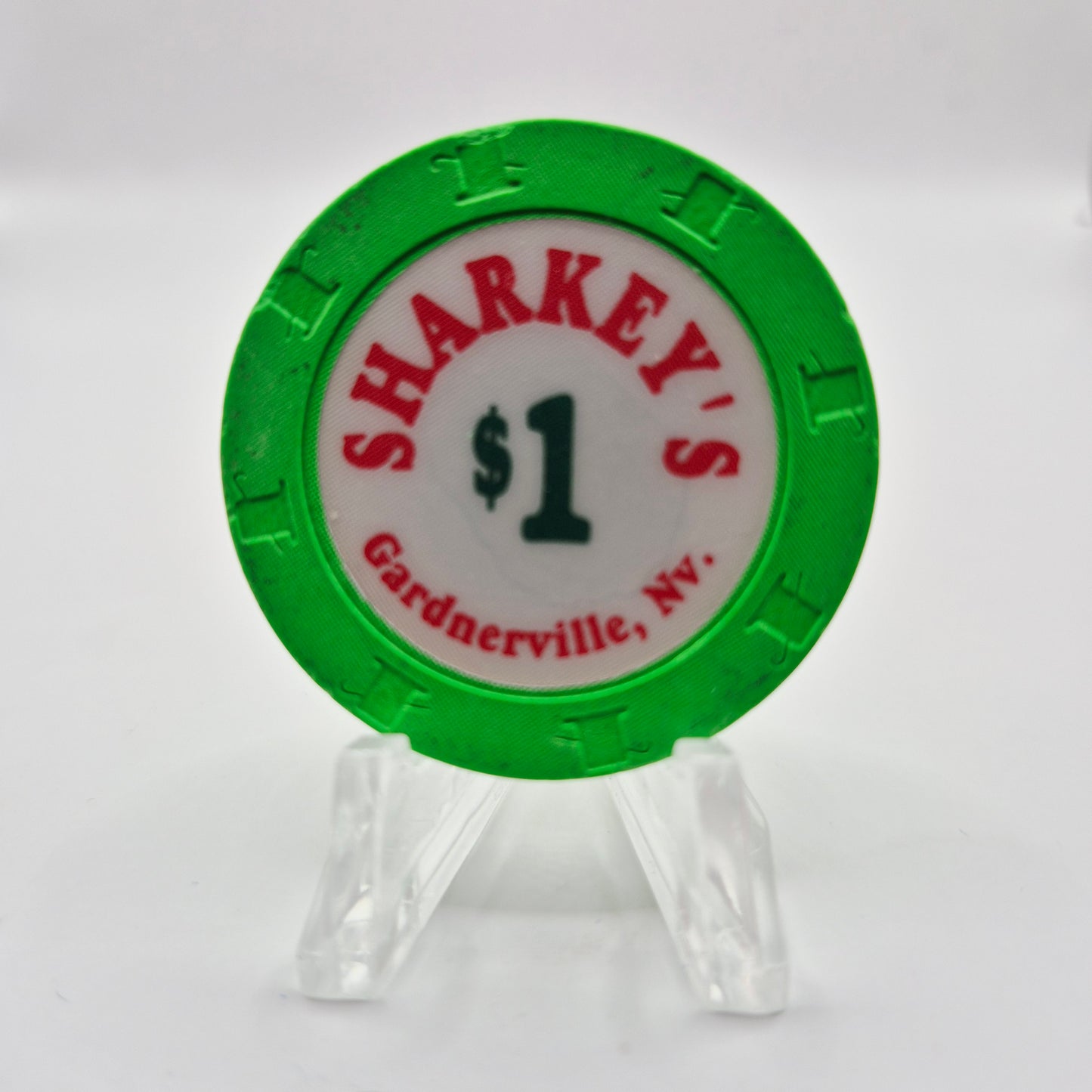 Sharkey's Casino Gardnerville Nevada 1994 $1 Casino Chip N2991