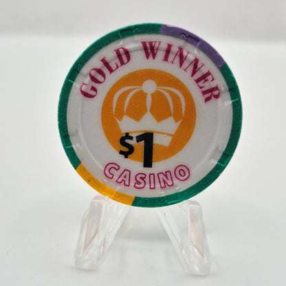 Gold Winner Casino 'Card Room' Fresno California $1 Casino Chip