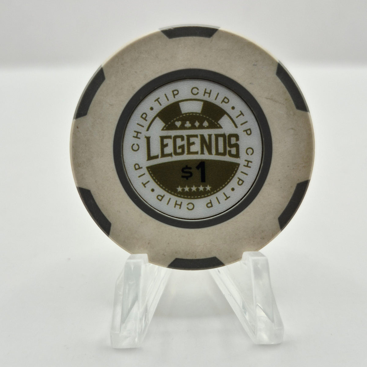 Legends Poker Room Houston Texas 2021 $1 "Tip Chip"