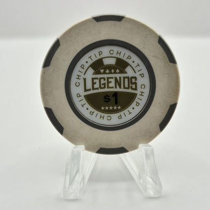 Legends Poker Room Houston Texas 2021 $1 "Tip Chip"