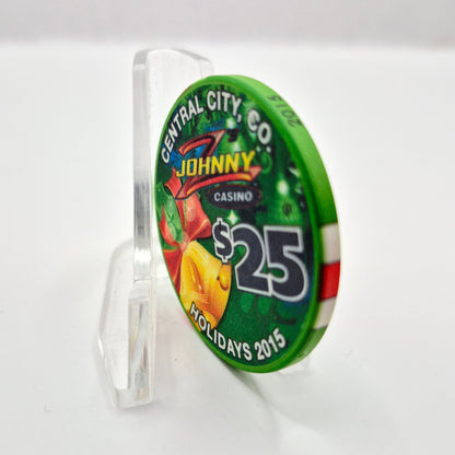 Johnny Z's Casino Central City Colorado 'Christmas 2015' $25 Casino Chip