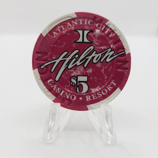 Atlantic City Hilton Atlantic City New Jersey $5 Casino Chip